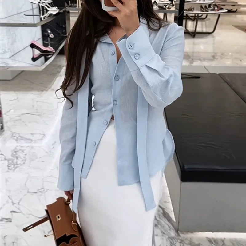 “Milena” Tied Blouse