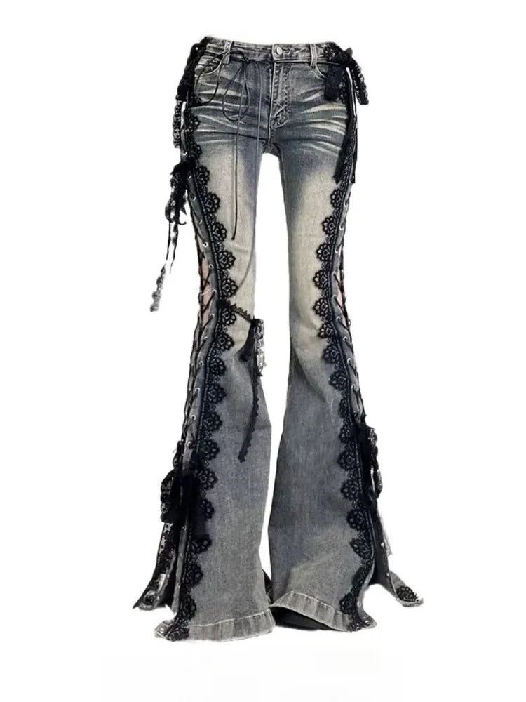 “Fangnam” lace pants