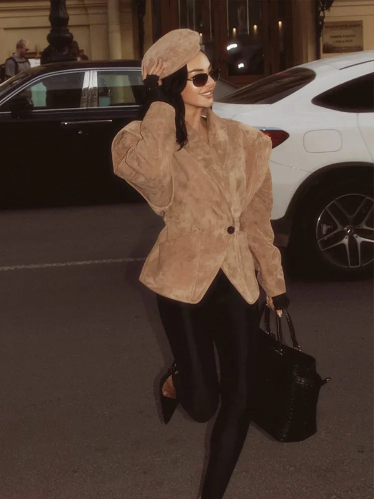 Suede Fall Coat