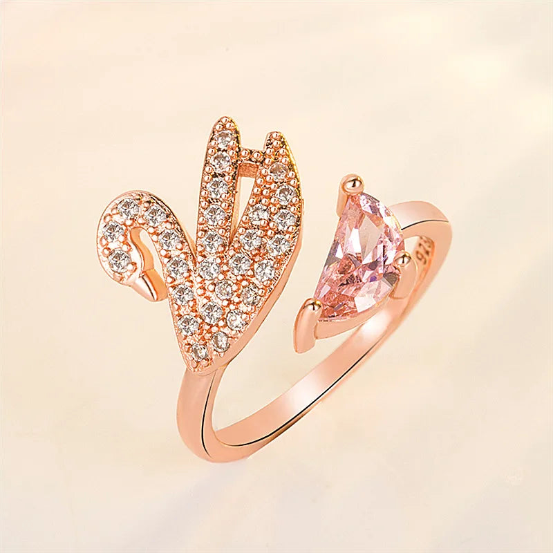 “Pink Swan” Ring