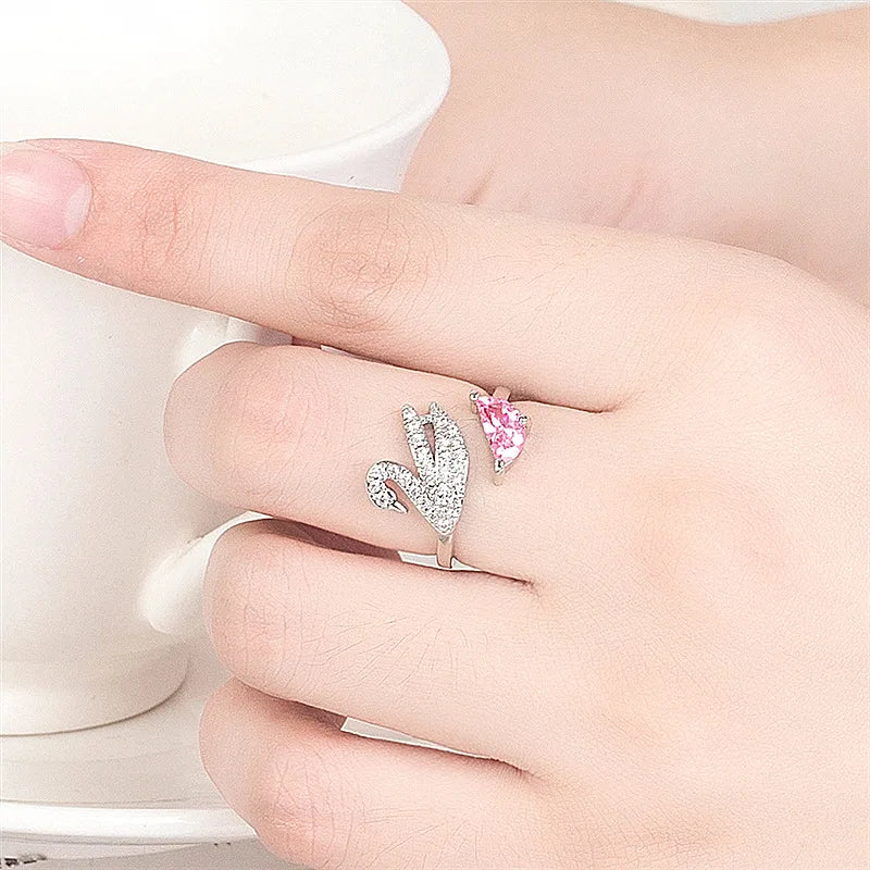 “Pink Swan” Ring