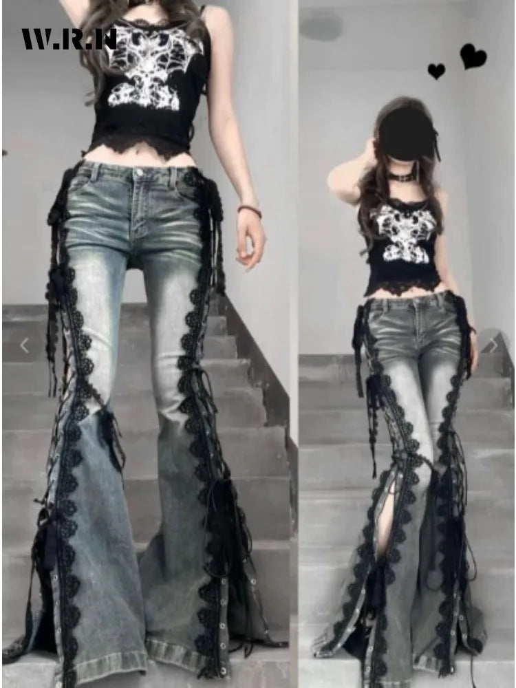 “Fangnam” lace pants